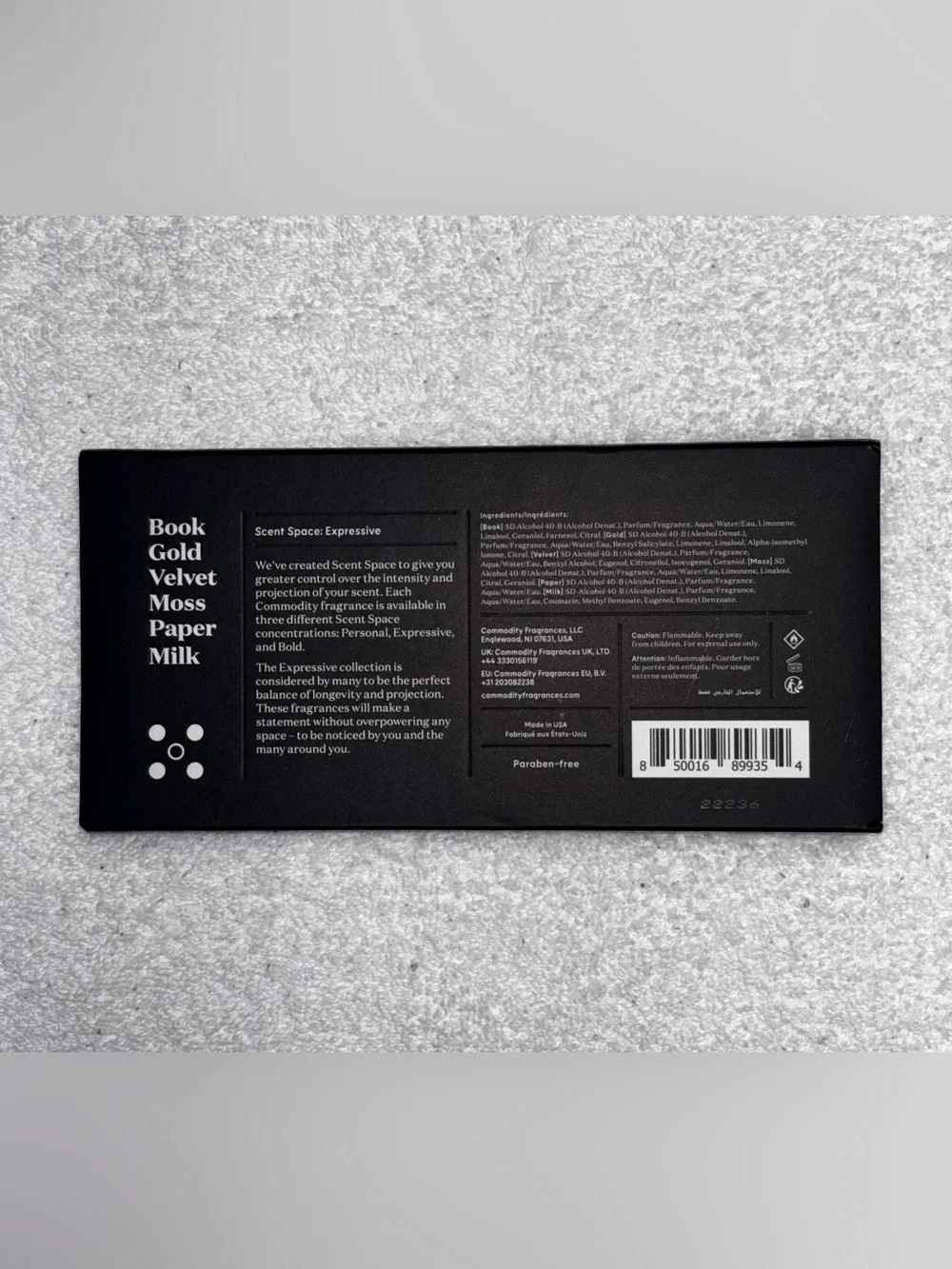 Commodity scent space
